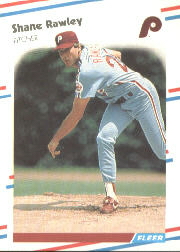 1988 Fleer Baseball Cards      311     Shane Rawley